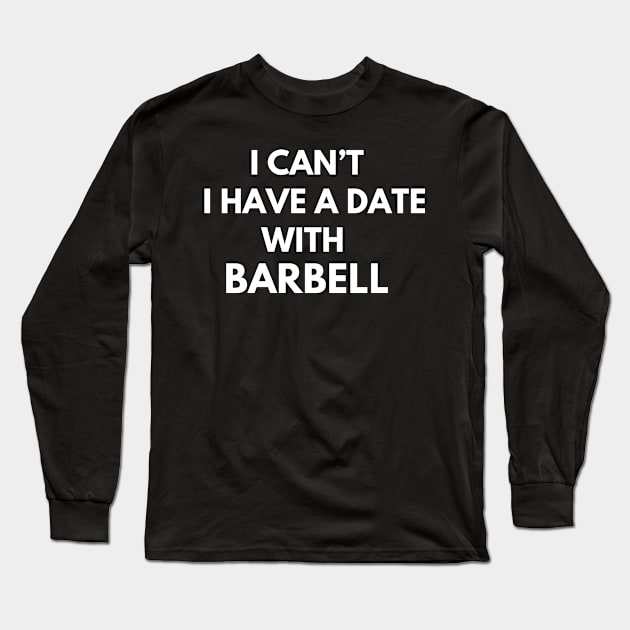 Barbell Long Sleeve T-Shirt by AniTeeCreation